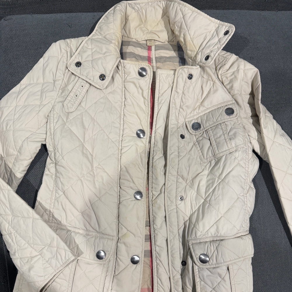 Burberry Cream Quilted Jacket